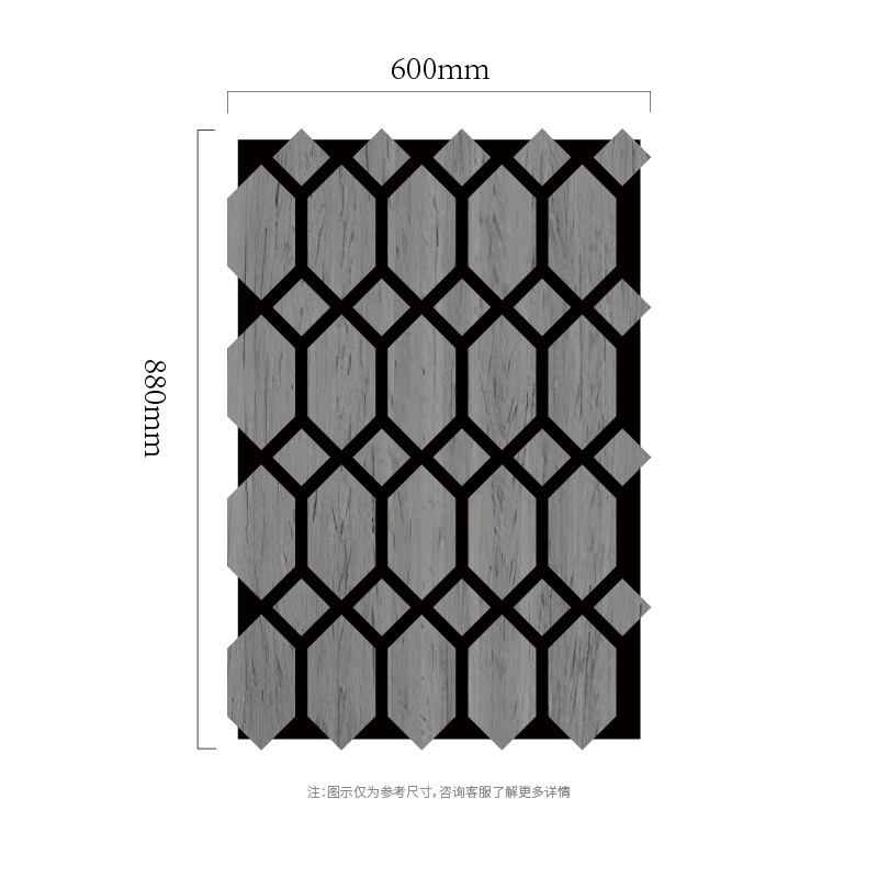 多面六边形格子 MDF-on-PET 吸音墙板 多面六边形格子 MDF-on-PET 吸音墙板