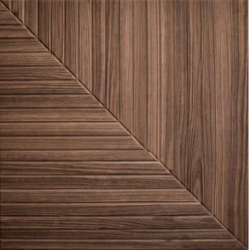 Wonear 3D UV打印凹槽PET天然胡桃木面板 Wonear 3D UV打印凹槽PET天然胡桃木面板